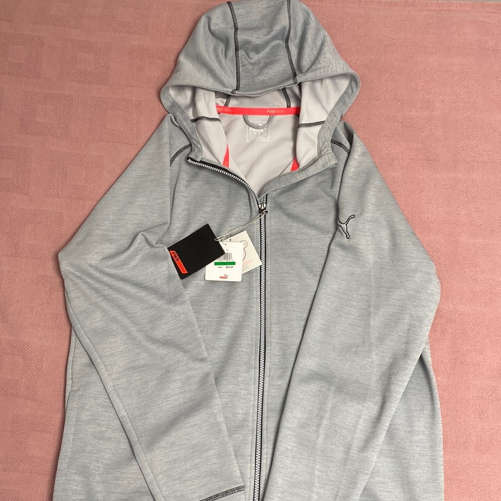 Large Light Grey or Silver PWRWarm Sweatshirt (Brand New, Never Been Worn)
